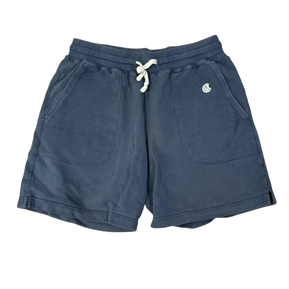 Champion Todd Snyder Mens Small Blue French Terry Fleece Drawstring Sweat Shorts